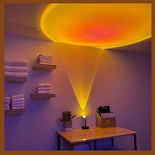Sunset Projection Led Light, 180 Degree Rotation Projection Lamp, Usb Charging, Warm Romantic Romantic Sunset Lamp For Self-Media Light, Christmas Decorations (Sunset Red) #TOP6