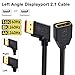 Danfetsoy Short Displayport 2.1 Extension Cable 6inch/15cm, 16K/8K@60hz 54Gbps 90 Degree Displayport Extension Cable, Left Angle Display Port 2.1 Male to Female DP Extender Cord for PC, Laptop