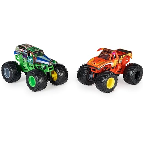 Monster Jam, Official Grave Digger Vs. El Toro Loco Die-Cast Monster Trucks, 1:64 Scale, Kids Toys for Boys Ages 3 and up