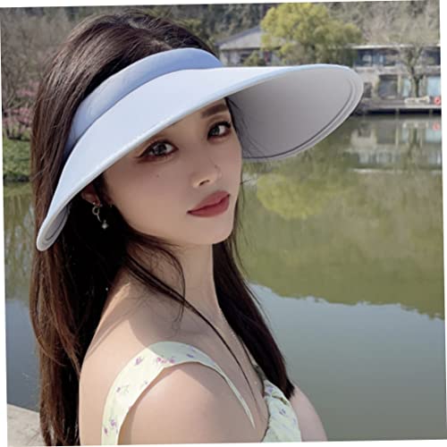 Gcroet-Femmes-Summer-Sun-Visor-HatBig-Brim-UV-ProtectionSun-Sports-Visor-Hats-Cap-Visors-Sun-for-WomenMesdames-Sun-Hat-for-Women-Plimable-UV-Protective-HatsPoule-de-Plage-de-Vacances