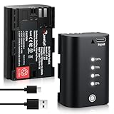 PoweLyt LP-E6NH LP-E6N バッテリー 2個セット 2200mAh 充電式 LP-E6 バッテリー Type-C ポート付き対応機種：Canon EOS R5 R6 Mark II R7 R Ra v 5Ds 5D Mark II 5D Mark III 5D Mark IV 6D 60D 7D 70D 80D 90D
