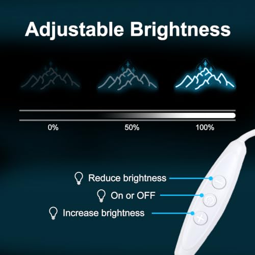 Image of ACOTAR Neon Sign Mountain With Star LED Light Book Lover Gift | Starry Mountain Reading Nook Decoration USB Powered Dimmable Bookish Home Wall Room Deocr Ice Blue 17.7 inchx9.3 inch