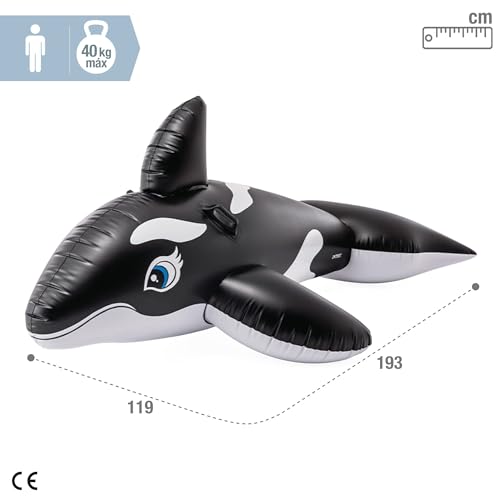 Intex 58561NP - Aufblasbares Reittier Orca, Vinyl, Mehrfarbig, 193x119 cm
