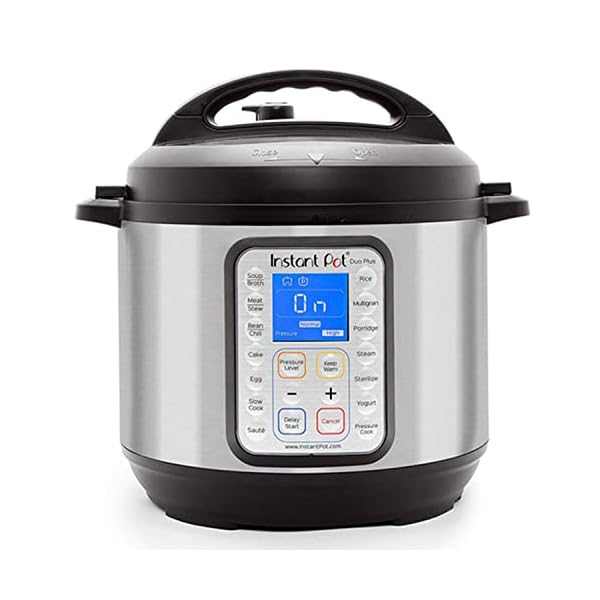 Instant Pot Duo Plus 9-in-1 Electric Pressure Cooker, Slow Cooker, Rice Cooker, Steamer, Sauté, Yogurt Maker, Warmer & Sterilizer, Includes App With Over 800 Recipes, Stainless Steel, 6 Quart