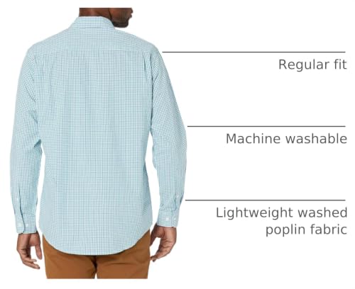 Image of Amazon Essentials Men's Regular-Fit Long-Sleeve Casual Poplin Shirt, Button Front, Business Casual, Collared
