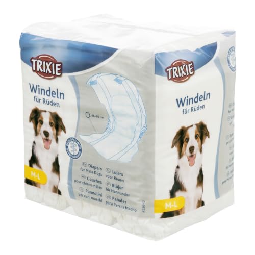 TRIXIE Hundewindeln für Rüden Gr. M–L, 12 St., 46–60 cm Taillenumfang