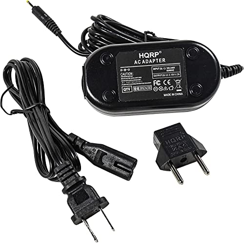 HQRP AC Adapter Compatible with Canon ACK-800 PowerShot A200, SX120, SX130, A410, A420, A430, A460, A470, A490, A495, A500, A510, A520, A530, A540, A550, A560, A570 is, A580, A590 is Digital Camera
