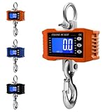 SIzlaho 電子クレーンスケール、デジタル吊り下げ秤 釣り・荷物・旅行用 500kg-1500kg 対応 高精度 軽量持ち運び便利 アウトドア用荷物スケール (1500kg（英語）,オレンジ)