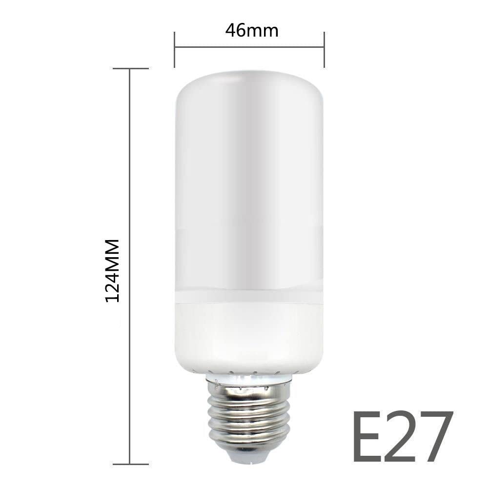 JiuRui Ampoules 10 pcs/lot AC85-265v E27/B22/E14/E12/E26 5W 99LED-2835SMD LED Lampe Décorative Flamme Lampe Trois Modes (Taille : E26)
