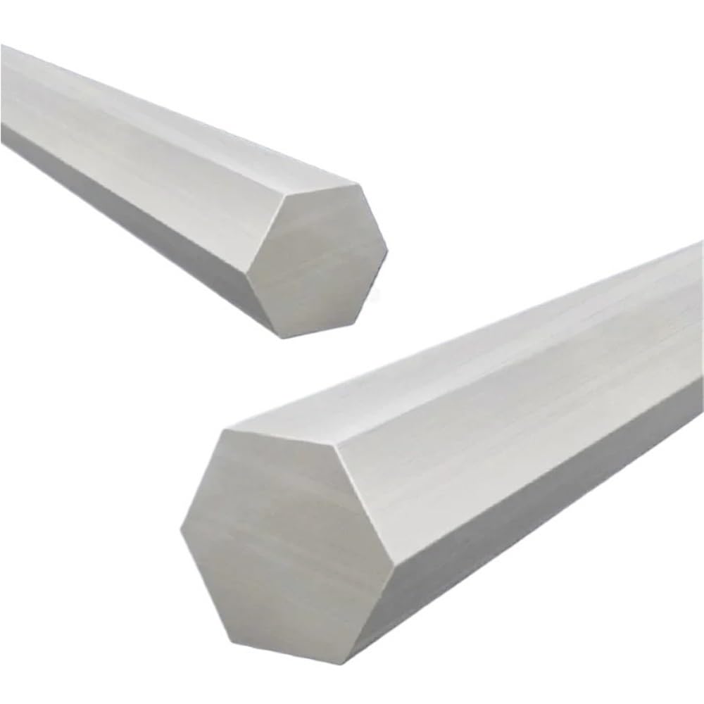 Varilla de aluminio y metal. Varilla hexagonal de aleación aluminio 6061, longitud 100, 200 y 300 mm, soldable for construcción, 1 unidad