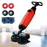 Commercial Floor Machine, Heavy Duty Electric Floor Cleaner, Multi-Functional Floor Buffer Polisher, Deep Cleaning for Tile, Grout, Hardwood Floors and Carpets with Rotary Double Brushes