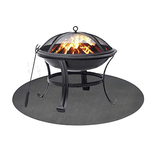 Fire Pit Mat, Bonfires, Lawn, Patio, Chiminea, Deck Defender, Under Grill Mat, Bbq Mat, Heat Shield, Fire Resistant Pad For Outdoors (30 Inch Round) #TOP6