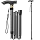 Maxentico Gehstock Herren(Schwarz), Folding Damen Spazierstock Gehhilfen Walking Stick, Gehhilfe Stock für Senioren Erwachsene Mit Clever Cane, teleskop Klappbar Faltbare Gehstöcke Reisestock