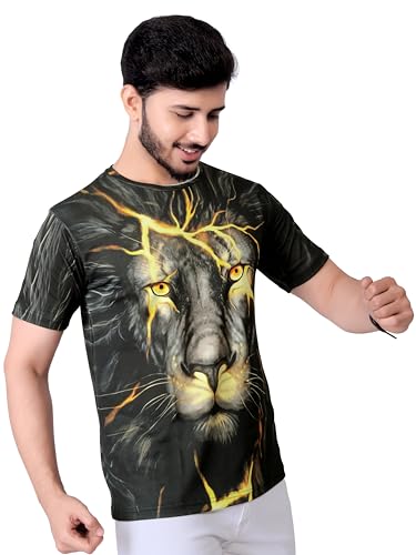 Image of Vintage Animal T Shirt for Men 3D Fierce Leopard Print T Shirt /Summer Short Sleeve Holiday T-Shirts Loose Clothing O-Neck Pullover /Cheetah Printed Attractive T Shirt