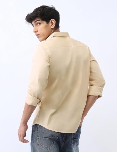 Image of Urbano Fashion Men's Cotton Full Sleeve Regular Fit Casual Solid Shirt