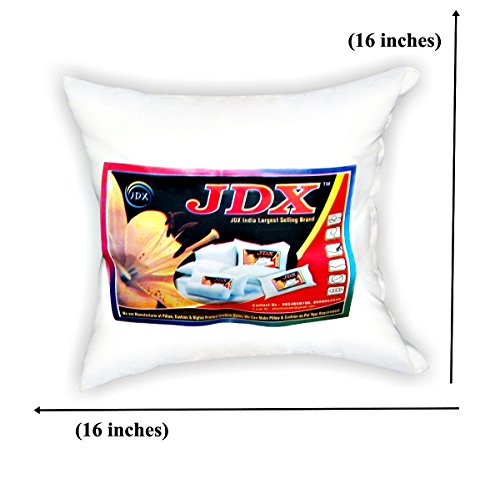 JDX Microfiber Cushion Filler, 16 x 16 Inch, White - (Set of 5) | White Sofa Cushions | 18011-5-16x16 2