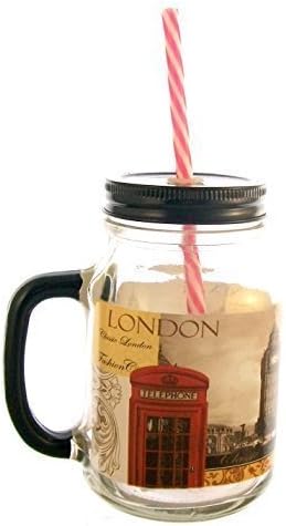 London Mason Jar glass jar with handle