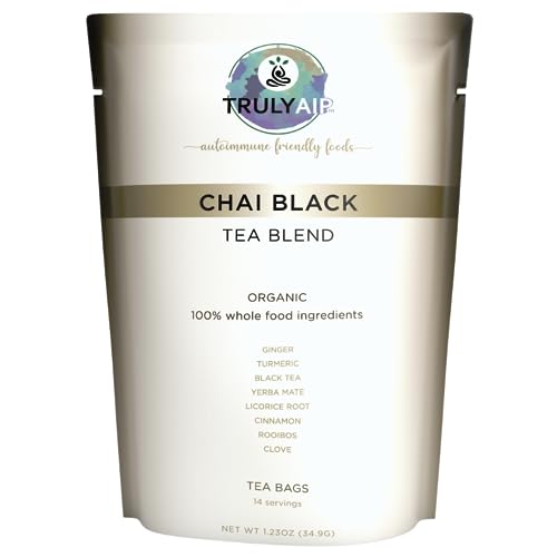 Truly AIP Chai Latte Tea Blend - 14 Sachets - AIP Compliant, Sugar Free, Seed Free - Whole 30, Paleo Diet Friendly - All Natural Ingredients