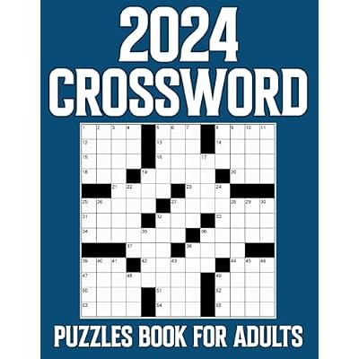 2024 Crossword Puzzles Book For Adults