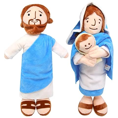 Jesus Mary Plush Figure, Soft Jesus Plush, 32 cm Human Figure, Religious Plush Toy for Children and Adults, Gifts for Easter Room Decoration Cover
