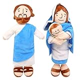 Jesus Maria Plüschfigur, weiche Jesus -Plüsch, 32cm Menschliche Figur Religiöses Plüschtier für Kinder und Erwachsene, Geschenke für Ostern Zimmer Dekoration