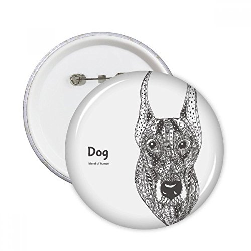 Badge bouton Chien Fierce XXL épinglette originale pour customiser vos vêtements
