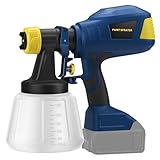 Brushless Cordless Paint Sprayer for Dewalt 20V Battery,4 Nozzles,150 Din/s Viscosity,1000ml/min Flow Rate & 1200ML Electric Paint Gun for Furniture, Walls (Battery Not Included)