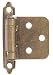 Hardware House 64-4518 Contractor Pack Flush Cabinet Hinge, Antique Brass, 10-Pack