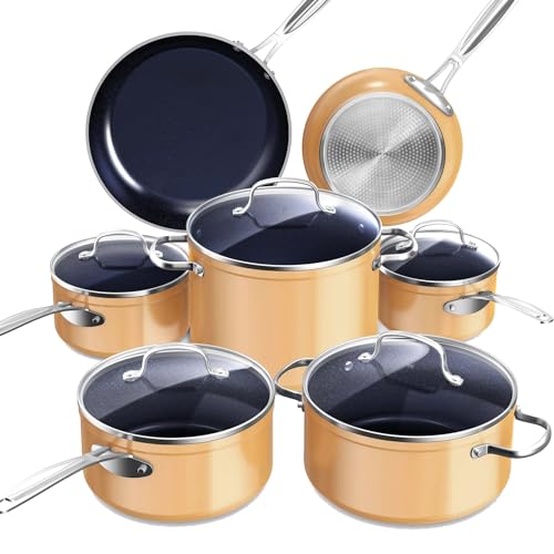 Nuwave Duralon Blue Ceramic Nonstick Cookware Set