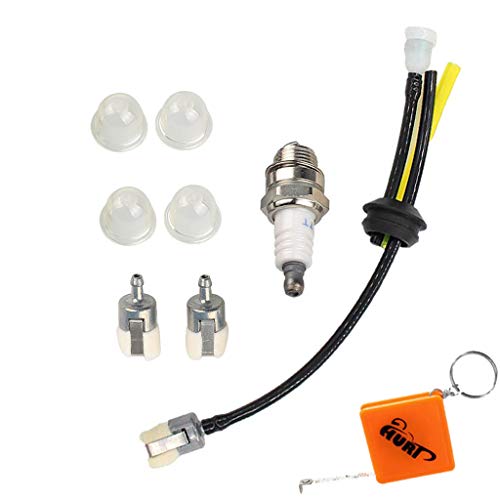 HURI Fuel Line Filter Kit For Echo PB-265LN PB-265L GT200 GT225 PE 200 PE225 PPF 225 SRM 211 Blower Tiller Cultivator Pruner String Trimmer Brushcutter Primer Bulb Fuel Tank Grommet Spark Plug Kit