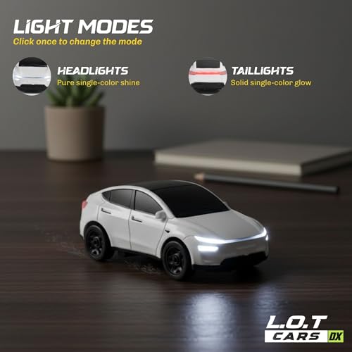 Image of L.O.T Cars Dash Remote Control Car Toy | 2.4Ghz, 1:64 Scale | Rc Cars, Rc Drifting Cars, Proportional Steering, Birthday Gift, Dual-Speed Modes & Lights with 100m Remote Range (Urban White)