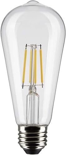 Satco 6Pk 5w ST19 LED 4000K base media regulable - 40 W equiv