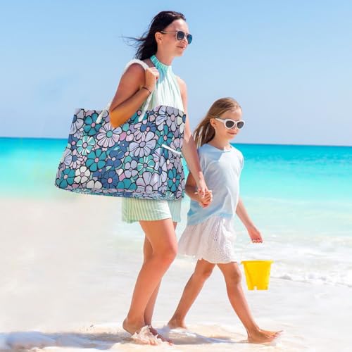 Image of senya Large Beach Bags Totes Swim Canvas Tote Shoulder Bag Water Resistant Bags for Gym Travel Daily