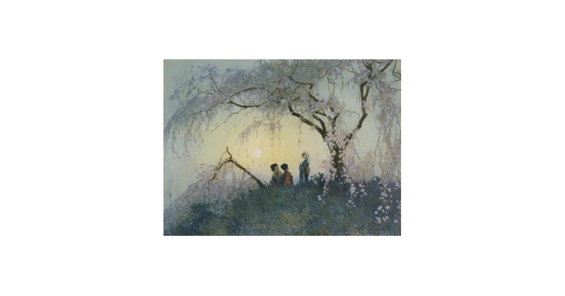 染色作家　前田華清　原画　桜の風景 日本画　アート インテリア 染色作家 前田華清 原画 桜の風景 日本画 アート インテリア