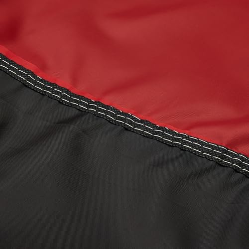 Image of Taffeta Bike Cover Premium Waterproof, Dustproof & UV Protected Two-Wheeler Body Shield | Heavy-Duty, All-Weather Protection | Universal Fit for Motorcycles & Scooters (Black Top Red)