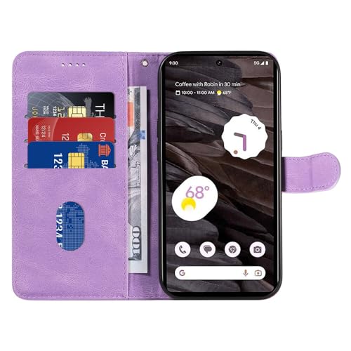 Étui Pixel 10 Pro 5G bleu housse portefeuille en cuir à rabat - 5