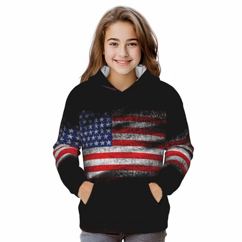 American Black Flag Boy'S Sweatshirt Fleece Hoodie Cotton Blend Hooded Sweatshirt Plush Pullover Hoodie Large Size For Boys And Girls2