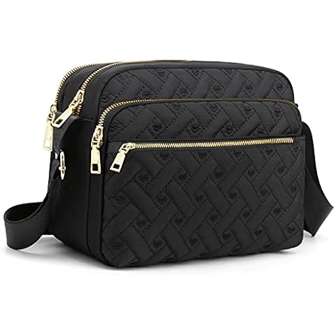 Voikukka Black Quilted Nylon Crossbody Bag Cover