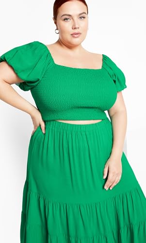 City Chic Women's Plus Size Skirt - Tiered Maxi3