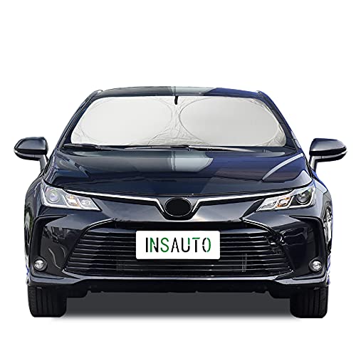 INSAUTO Windshield Sun Shades Compatible with Toyota Camry , Sunshade for Windshield Cover Replacement for Sienna C-HR Prius 210T Reflector Front Window Sun Visor Cool Car Accessory (L 63" x 36.2")