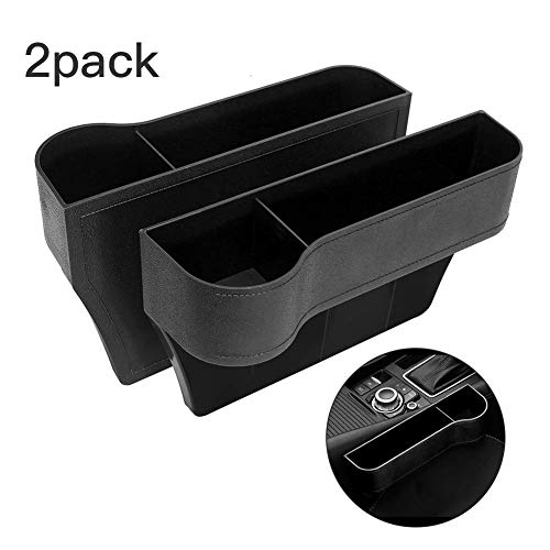 MUTOCAR Car Seat Gap Filler with Cup Holder, Car Seat Gap Catcher Organiser Side Car Seat Gap Storage Box Accessories for Car Driving Storage ï¼ˆBlack 2pcsï¼‰