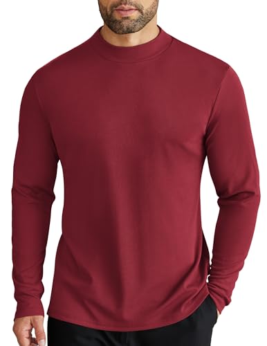 Col roulé homme coupe ajustée COOFANDY t-shirt basique anti-froid léger