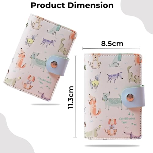 Image of Kraptick Card Holder Wallet - Slim Credit Card Holder, Visiting Card Organizer, Multi Slot Pocket Card Wallet with Secure Closure, Compact Travel Card Case (Animal Print)