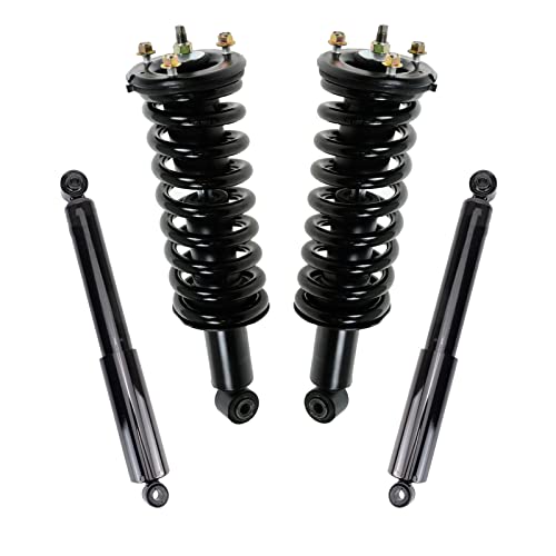 Image of TRQ Front and Rear Complete Strut Assembly & Shock Absorber Kit Complete Strut & Coil Spring Assembly Compatible with 2005-2015 Nissan Xterra
