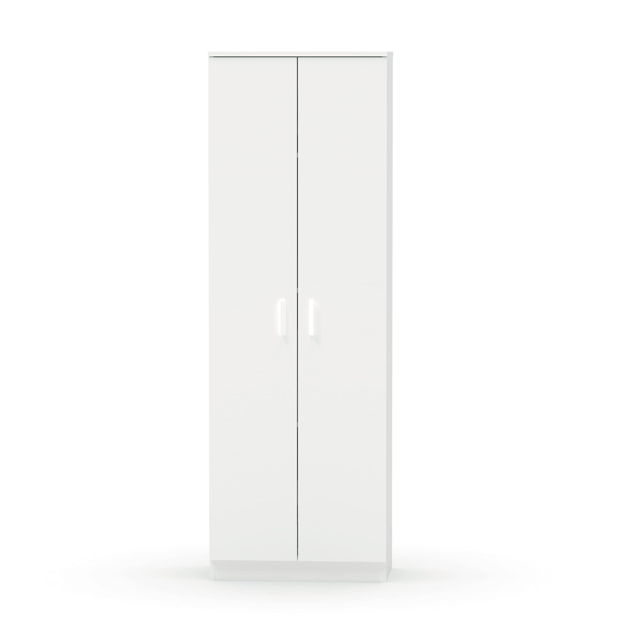 MUEBLES PITARCH | Armario Multiusos 2 Puertas para Limpieza, cocinas, galerias, 4 Huecos, 2 Estantes Regulables, 180x60x35cm (Alto x Ancho x Fondo) Blanco, Colección Tibet