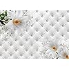 Photo Wallpaper Yellow Light - White Lilies On Background With Swirl Effect 92038