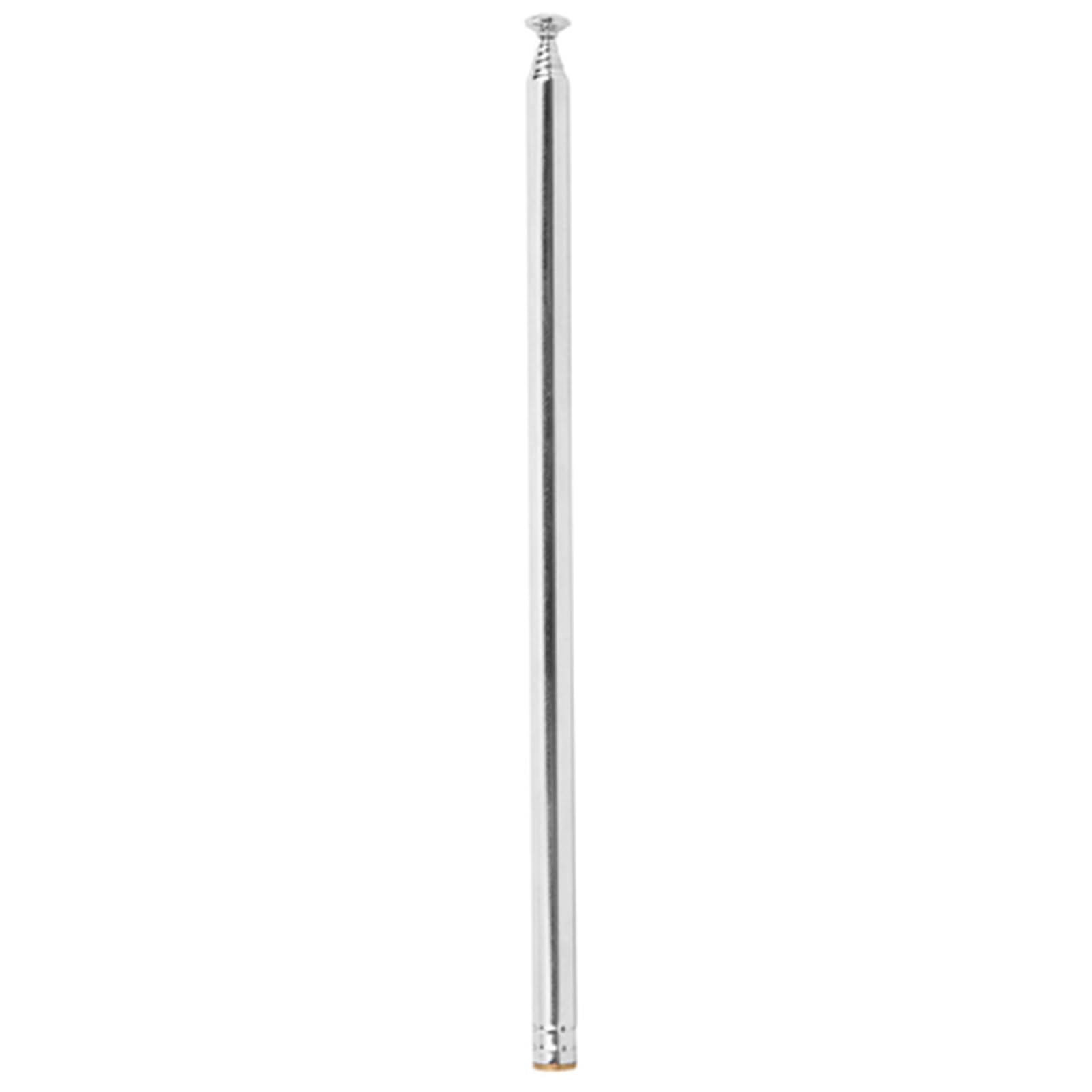 Copper Rod Antenna with 7 Section Telescoping Design and 970mm 38.2in Expanded Length, Full Channel Signal Gain Aerial for Radio, Television, Toy Car, and Industrial Instrument