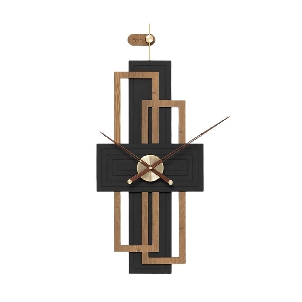 Decorativa Reloj de Pared Moderno Grande 40 x 94 cm, decoración Fondo for Oficina, Sala Estar, Cocina y Escuela para Oficina(Negro)