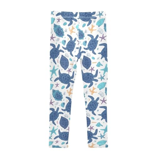 Turtles Girls' Leggings Toddler Doodles Funny Animal Kids Yoga Pants Dance Active Tights 4T2