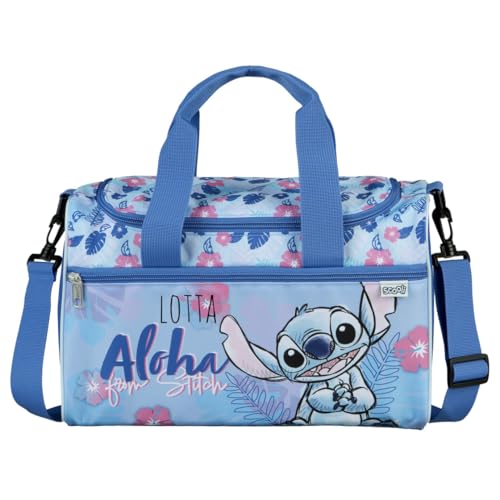 Undercover Bolso de deporte para niños Disney Stitch - Personalizado con nombre - Pequeño bolso de viaje Weekender para niña